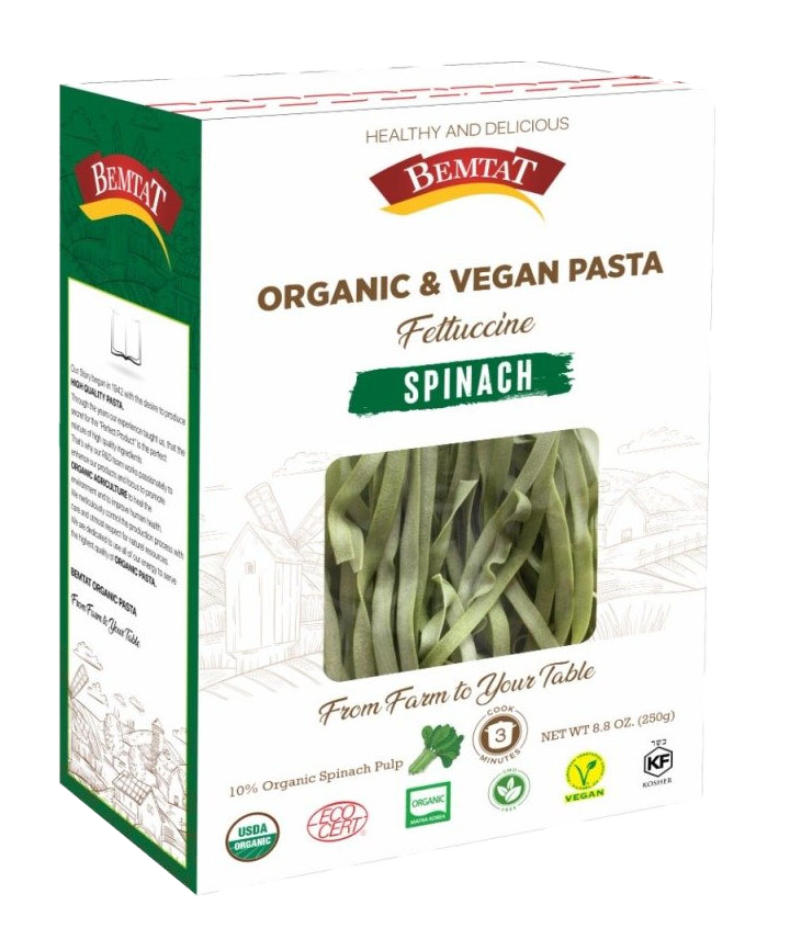 Organik & Vegan Ispanaklı Fettuccini Makarna    250 gr.